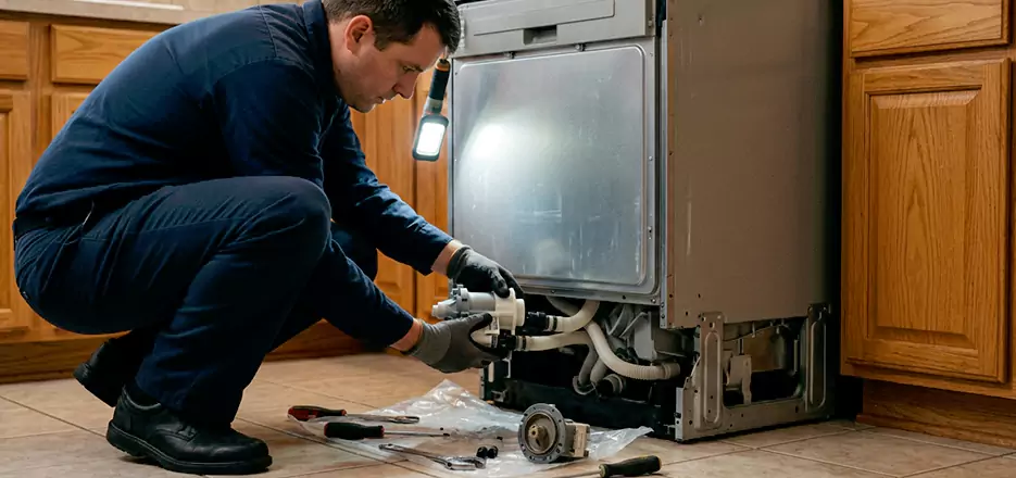 Dishwasher Drain Hose Repair in Fitchburg